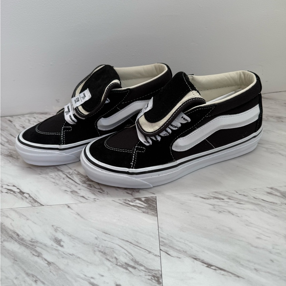 Vans “Homme Girl” Black and White Suede Sneakers (SAMPLE)